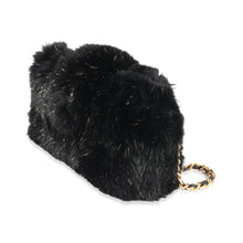 Load image into Gallery viewer, CC Black Fur Chain Clutch
