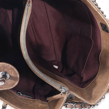 Load image into Gallery viewer, Brown Quilted Crumpled Calfskin CC Tote
