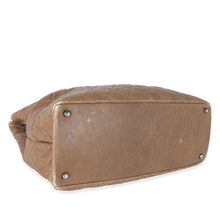 Load image into Gallery viewer, Brown Quilted Crumpled Calfskin CC Tote
