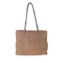 Load image into Gallery viewer, Brown Quilted Crumpled Calfskin CC Tote
