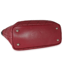 Load image into Gallery viewer, Burgundy Quilted Caviar Fever Tote

