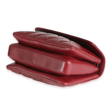 Load image into Gallery viewer, Burgundy Quilted Lambskin Small Trendy Flap Bag
