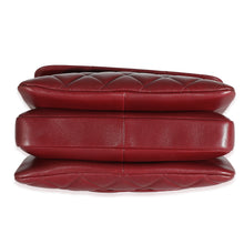 Load image into Gallery viewer, Burgundy Quilted Lambskin Small Trendy Flap Bag
