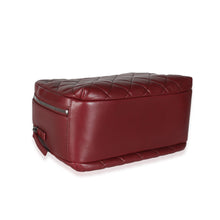 Load image into Gallery viewer, Burgundy Quilted Lambskin Medium Trendy CC Bowling Bag
