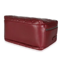 Load image into Gallery viewer, Burgundy Quilted Lambskin Medium Trendy CC Bowling Bag
