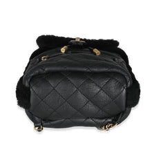 Load image into Gallery viewer, Black Quilted Shearling Paris Hamburg Small Backpack
