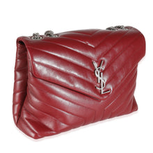 Load image into Gallery viewer, Burgundy Calfskin Medium Loulou Chain Bag
