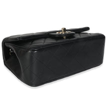 Load image into Gallery viewer, Black Quilted Lambskin Mini Rectangular Flap Bag
