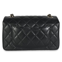 Load image into Gallery viewer, Black Quilted Lambskin Mini Rectangular Flap Bag
