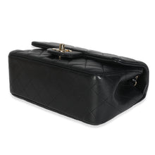 Load image into Gallery viewer, Black Quilted Lambskin Mini Rectangular Flap Bag
