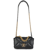Load image into Gallery viewer, Black Quilted Lambskin Small Chanel 19 Flap Bag
