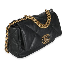 Load image into Gallery viewer, Black Quilted Lambskin Small Chanel 19 Flap Bag
