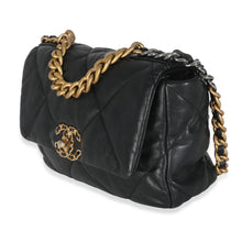 Load image into Gallery viewer, Black Quilted Lambskin Small Chanel 19 Flap Bag
