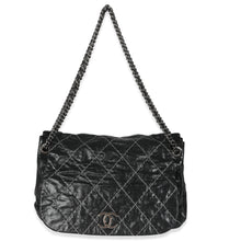 Load image into Gallery viewer, Black Calfskin Double Stitch Accordion Flap Bag
