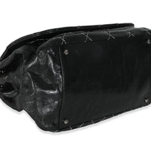 Load image into Gallery viewer, Black Calfskin Double Stitch Accordion Flap Bag
