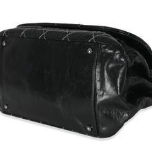 Load image into Gallery viewer, Black Calfskin Double Stitch Accordion Flap Bag
