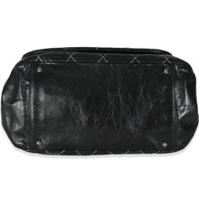 Load image into Gallery viewer, Black Calfskin Double Stitch Accordion Flap Bag
