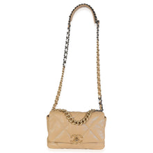 Load image into Gallery viewer, Beige Quilted Lambskin Chanel 19 Flap Bag
