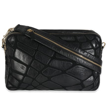Load image into Gallery viewer, Vintage Black Lambskin Jersey Scales Camera Case
