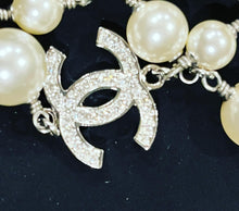 Load image into Gallery viewer, Chanel Long Pearl Strand CC Crystal/Pearl Inlay Necklace
