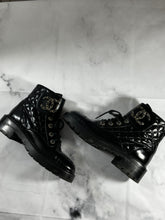 Load image into Gallery viewer, Chanel Black Quilted Leather Bravo Combat Boots
