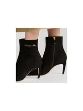 Load image into Gallery viewer, Dior Black Suede Zippy Booties
