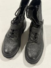 Load image into Gallery viewer, Moncler Black Metallic Pebbled Combat Boots
