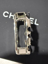 Load image into Gallery viewer, Chanel Crystal Black Enamel Scarf Ring
