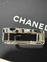 Load image into Gallery viewer, Chanel Crystal Black Enamel Scarf Ring
