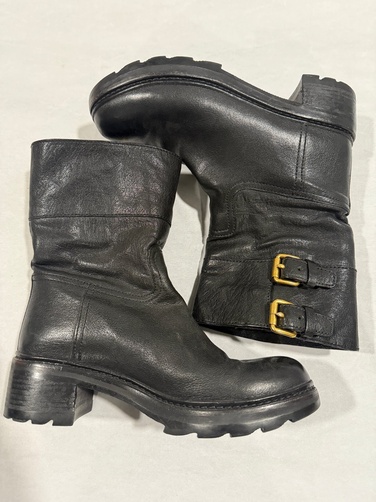Prada Black Leather Boots