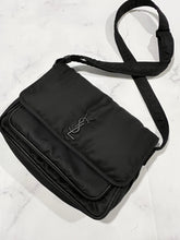 Load image into Gallery viewer, Saint Laurent YSL Black Nylon Unisex Niki Messenger Bag
