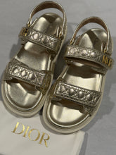 Load image into Gallery viewer, Dior DiorAct Gold Metallic Dad Sandals
