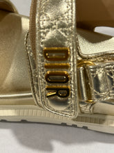 Load image into Gallery viewer, Dior DiorAct Gold Metallic Dad Sandals
