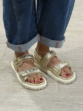 Load image into Gallery viewer, Dior DiorAct Gold Metallic Dad Sandals
