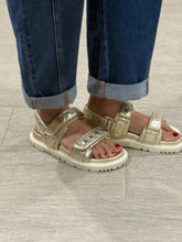 Load image into Gallery viewer, Dior DiorAct Gold Metallic Dad Sandals
