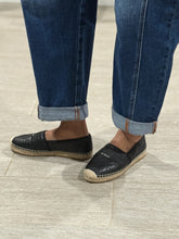 Load image into Gallery viewer, Dior Black Leather Espadrille
