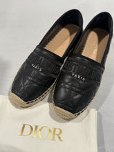 Load image into Gallery viewer, Dior Black Leather Espadrille
