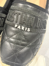 Load image into Gallery viewer, Dior Black Leather Espadrille
