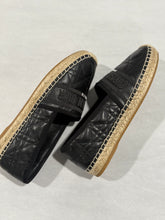 Load image into Gallery viewer, Dior Black Leather Espadrille
