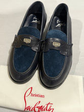 Load image into Gallery viewer, Christian Louboutin Marine Navy Penny Loafer
