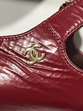 Load image into Gallery viewer, Chanel 22A Burgundy Dark Grey Mary Jane Pumps
