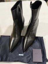 Load image into Gallery viewer, Prada Black Leather Pointy Toe Booties
