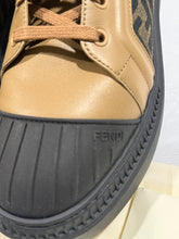 Load image into Gallery viewer, Fendi Brown Zucca Leather Lace Up Combat Boots
