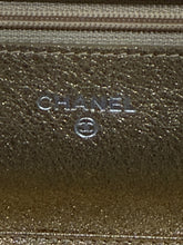 Load image into Gallery viewer, Chanel Gold Metallic Leather WOC Boy Wallet On Chain Handbag
