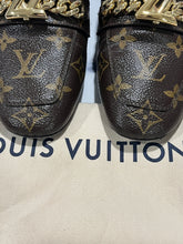 Load image into Gallery viewer, Louis Vuitton Monogram Gold Chain Loafers
