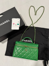 Load image into Gallery viewer, Chanel 26 Green Slim Vanity Bag
