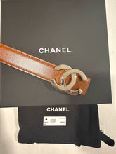 Load image into Gallery viewer, Chanel SHW Buckle Black/Camel Reversible Leather Belt
