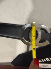 Load image into Gallery viewer, Chanel SHW Buckle Black/Camel Reversible Leather Belt
