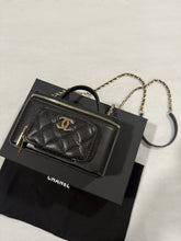 Load image into Gallery viewer, Chanel Black Caviar Top Handle Vanity
