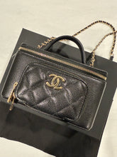Load image into Gallery viewer, Chanel Black Caviar Top Handle Vanity
